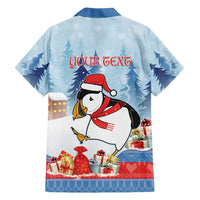 Personalised Puffin Iceland Christmas Family Matching Long Sleeve Bodycon Dress and Hawaiian Shirt Merry Xmas Winter Vibes - Wonder Print Shop