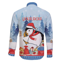 Personalised Puffin Iceland Christmas Family Matching Long Sleeve Bodycon Dress and Hawaiian Shirt Merry Xmas Winter Vibes - Wonder Print Shop