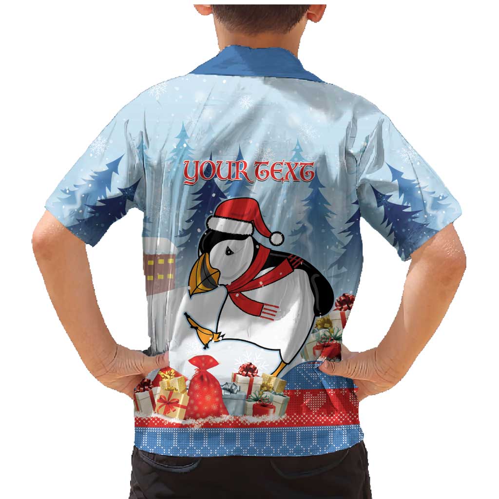 Personalised Puffin Iceland Christmas Family Matching Mermaid Dress and Hawaiian Shirt Merry Xmas Winter Vibes - Wonder Print Shop