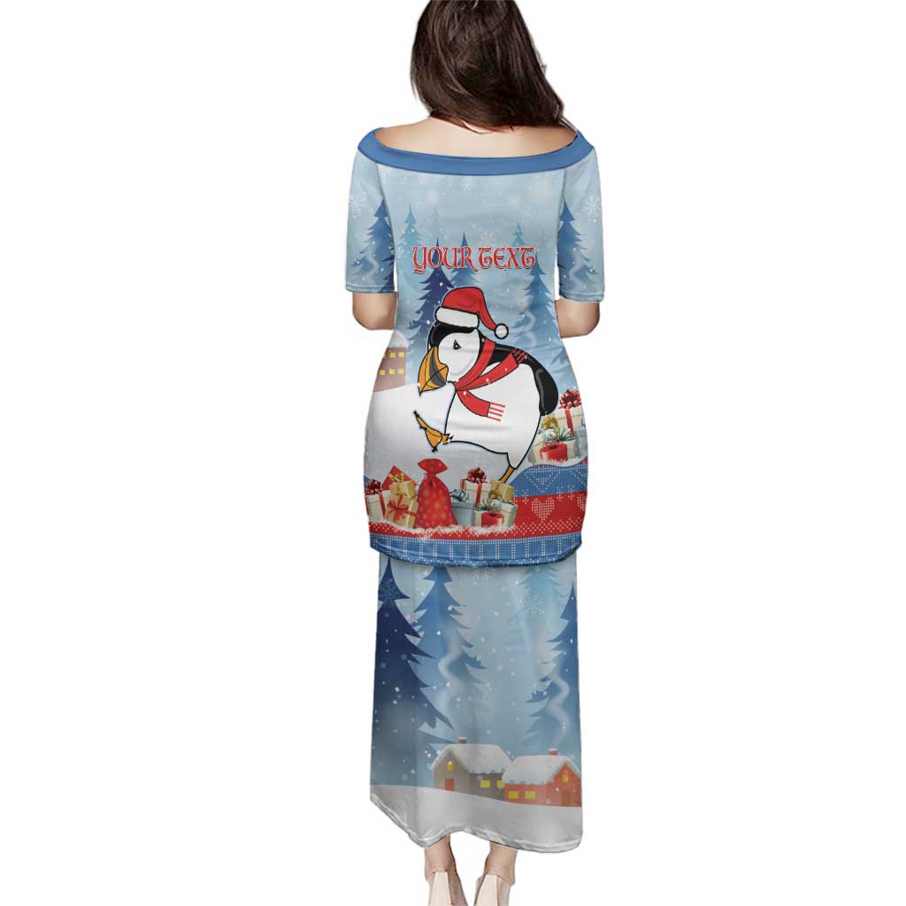 Personalised Puffin Iceland Christmas Family Matching Puletasi and Hawaiian Shirt Merry Xmas Winter Vibes - Wonder Print Shop