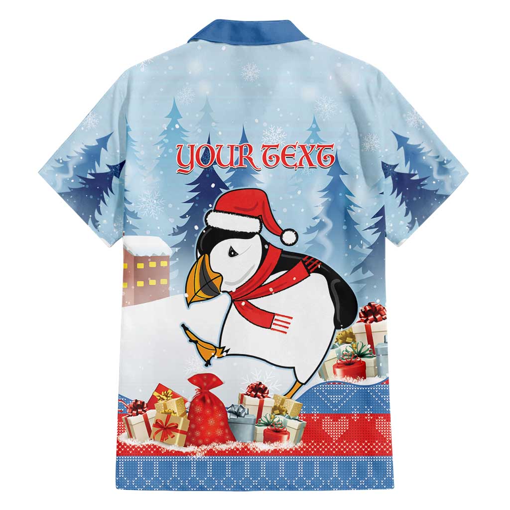 Personalised Puffin Iceland Christmas Family Matching Tank Maxi Dress and Hawaiian Shirt Merry Xmas Winter Vibes - Wonder Print Shop