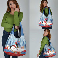 Personalised Puffin Iceland Christmas Grocery Bag Merry Xmas Winter Vibes - Wonder Print Shop