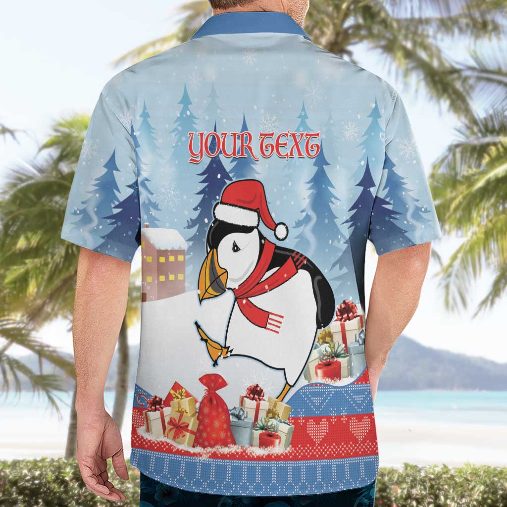 Personalised Puffin Iceland Christmas Hawaiian Shirt Merry Xmas Winter Vibes - Wonder Print Shop