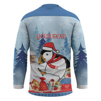 Personalised Puffin Iceland Christmas Hockey Jersey Merry Xmas Winter Vibes - Wonder Print Shop