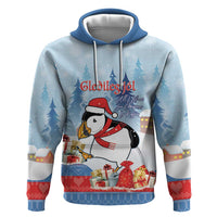 Personalised Puffin Iceland Christmas Hoodie Merry Xmas Winter Vibes - Wonder Print Shop