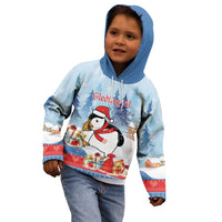 Personalised Puffin Iceland Christmas Kid Hoodie Merry Xmas Winter Vibes - Wonder Print Shop