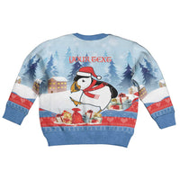 Personalised Puffin Iceland Christmas Kid Ugly Christmas Sweater Merry Xmas Winter Vibes - Wonder Print Shop
