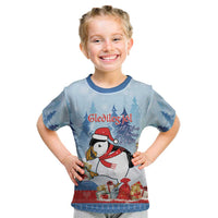 Personalised Puffin Iceland Christmas Kid T Shirt Merry Xmas Winter Vibes - Wonder Print Shop