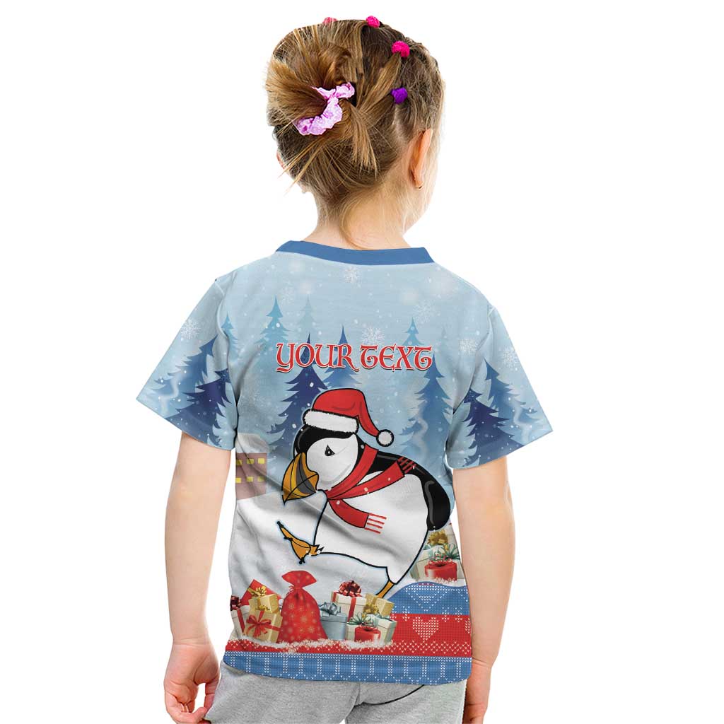 Personalised Puffin Iceland Christmas Kid T Shirt Merry Xmas Winter Vibes - Wonder Print Shop