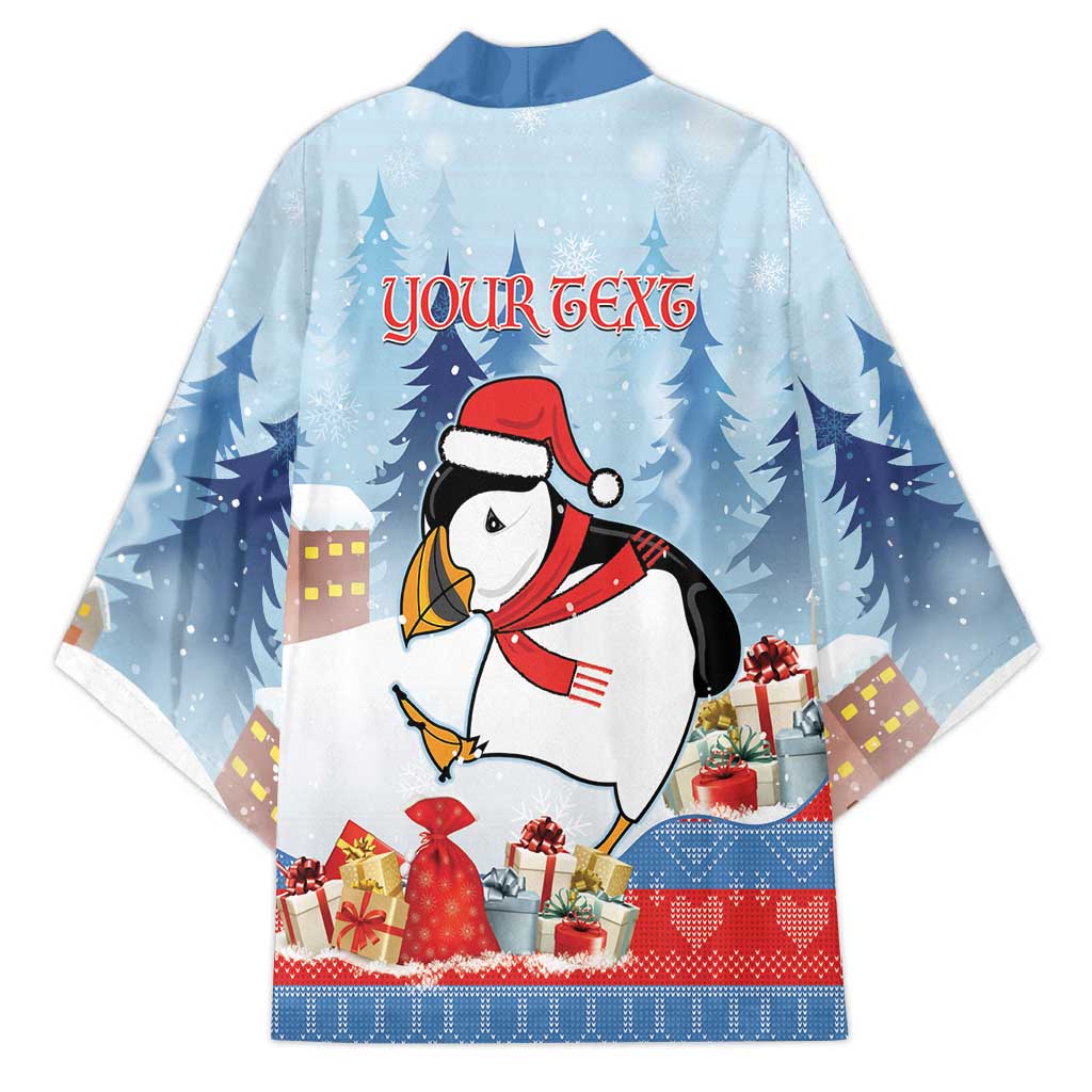 Personalised Puffin Iceland Christmas Kimono Merry Xmas Winter Vibes - Wonder Print Shop