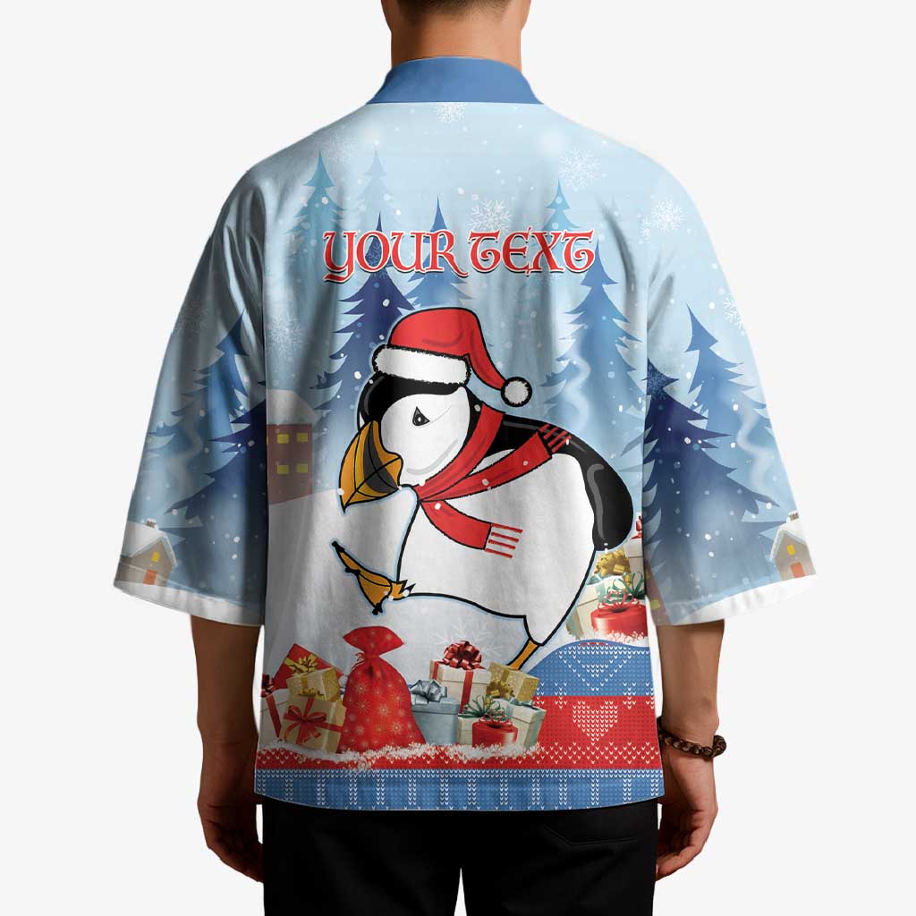 Personalised Puffin Iceland Christmas Kimono Merry Xmas Winter Vibes - Wonder Print Shop