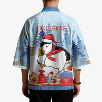 Personalised Puffin Iceland Christmas Kimono Merry Xmas Winter Vibes - Wonder Print Shop