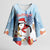 Personalised Puffin Iceland Christmas Kimono Sleeve Blouse Merry Xmas Winter Vibes - Wonder Print Shop