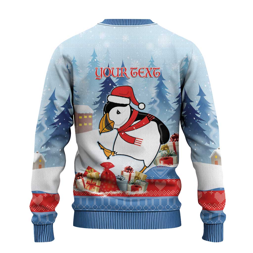 Personalised Puffin Iceland Christmas Ugly Christmas Sweater Merry Xmas Winter Vibes - Wonder Print Shop