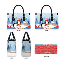 Personalised Puffin Iceland Christmas Leather Bag Merry Xmas Winter Vibes - Wonder Print Shop