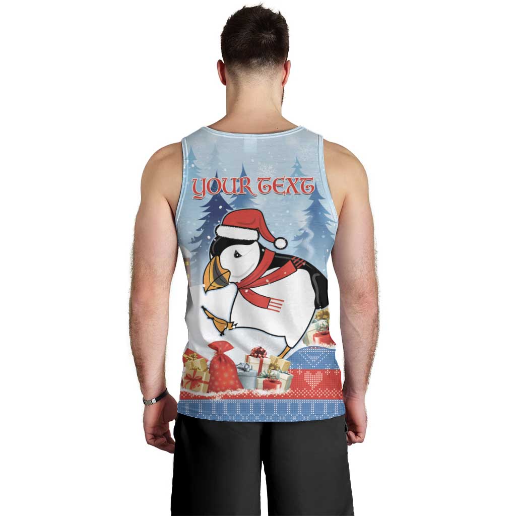 Personalised Puffin Iceland Christmas Men Tank Top Merry Xmas Winter Vibes - Wonder Print Shop