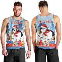 Personalised Puffin Iceland Christmas Men Tank Top Merry Xmas Winter Vibes - Wonder Print Shop
