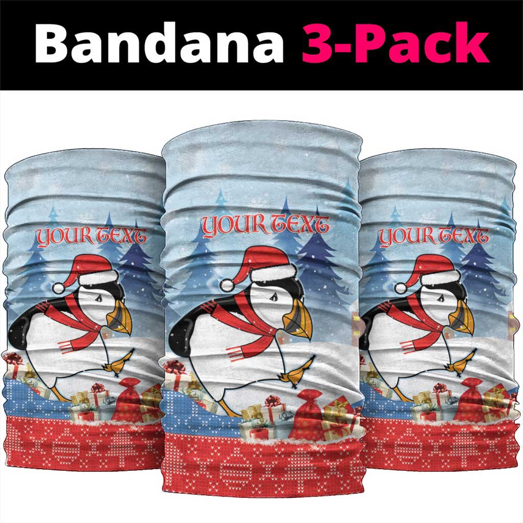Personalised Puffin Iceland Christmas Neck Gaiter Merry Xmas Winter Vibes - Wonder Print Shop