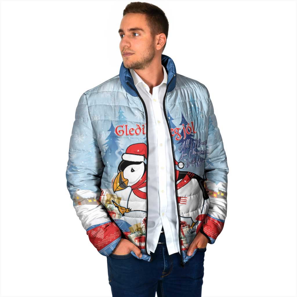 Personalised Puffin Iceland Christmas Padded Jacket Merry Xmas Winter Vibes - Wonder Print Shop
