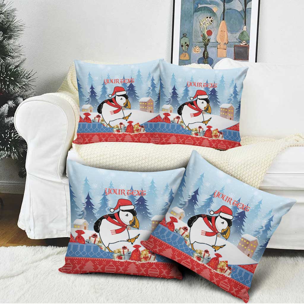 Personalised Puffin Iceland Christmas Pillow Cover Merry Xmas Winter Vibes - Wonder Print Shop