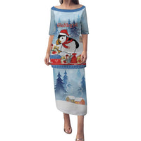 Personalised Puffin Iceland Christmas Puletasi Merry Xmas Winter Vibes - Wonder Print Shop