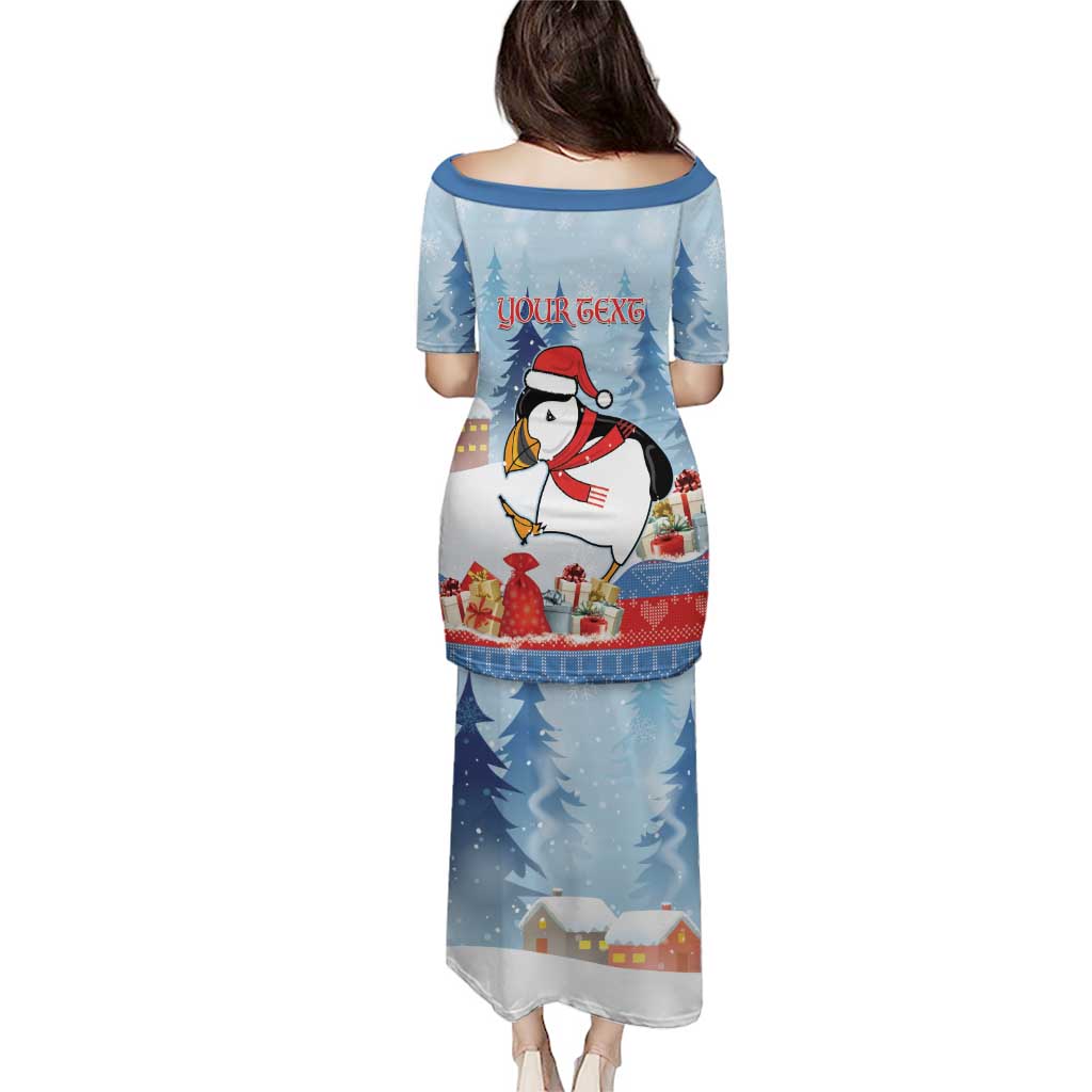 Personalised Puffin Iceland Christmas Puletasi Merry Xmas Winter Vibes - Wonder Print Shop
