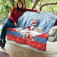 Personalised Puffin Iceland Christmas Quilt Merry Xmas Winter Vibes - Wonder Print Shop