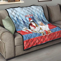 Personalised Puffin Iceland Christmas Quilt Merry Xmas Winter Vibes - Wonder Print Shop