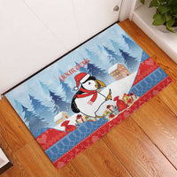Personalised Puffin Iceland Christmas Rubber Doormat Merry Xmas Winter Vibes - Wonder Print Shop