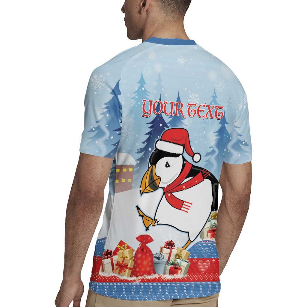 Personalised Puffin Iceland Christmas Rugby Jersey Merry Xmas Winter Vibes - Wonder Print Shop