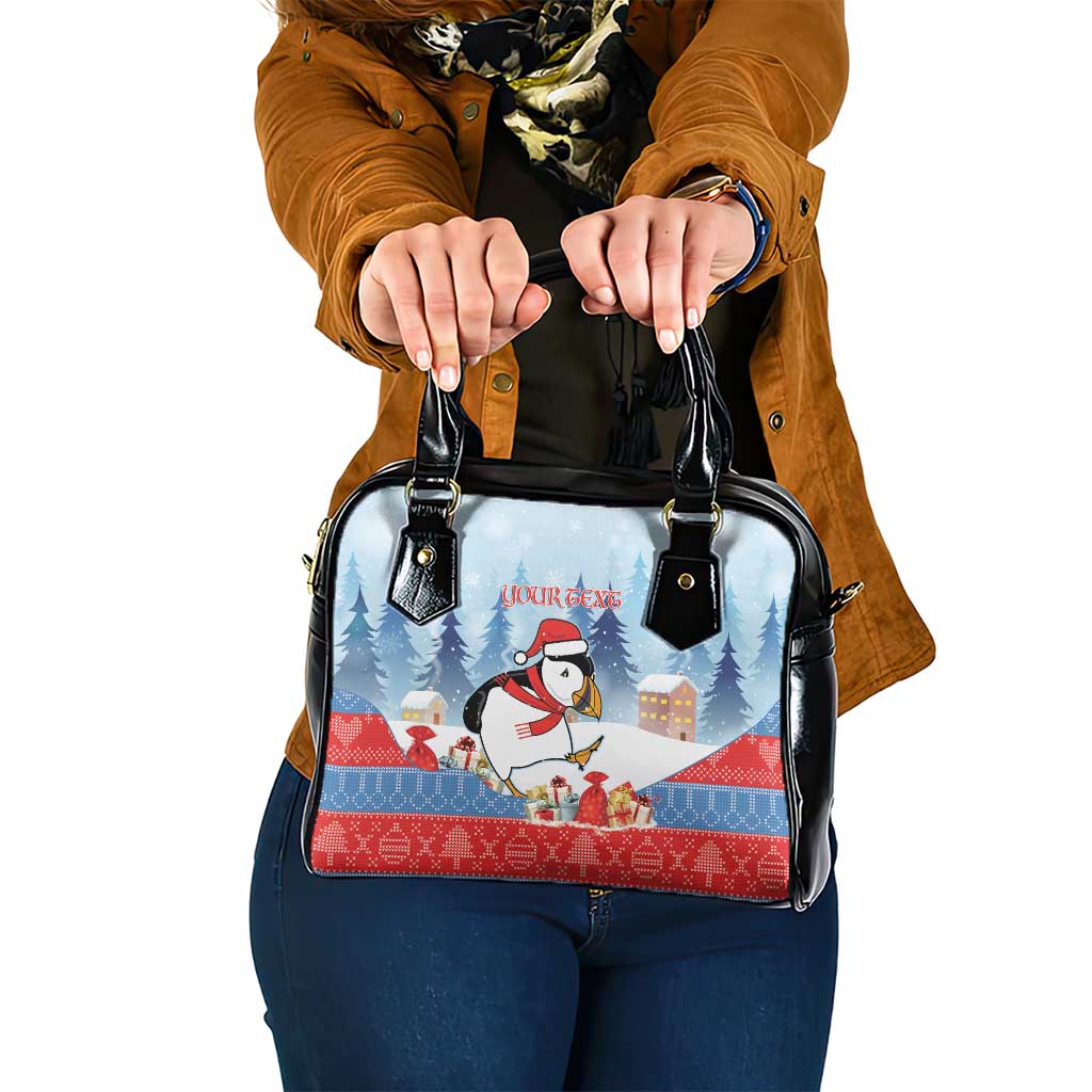 Personalised Puffin Iceland Christmas Shoulder Handbag Merry Xmas Winter Vibes - Wonder Print Shop