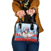 Personalised Puffin Iceland Christmas Shoulder Handbag Merry Xmas Winter Vibes - Wonder Print Shop