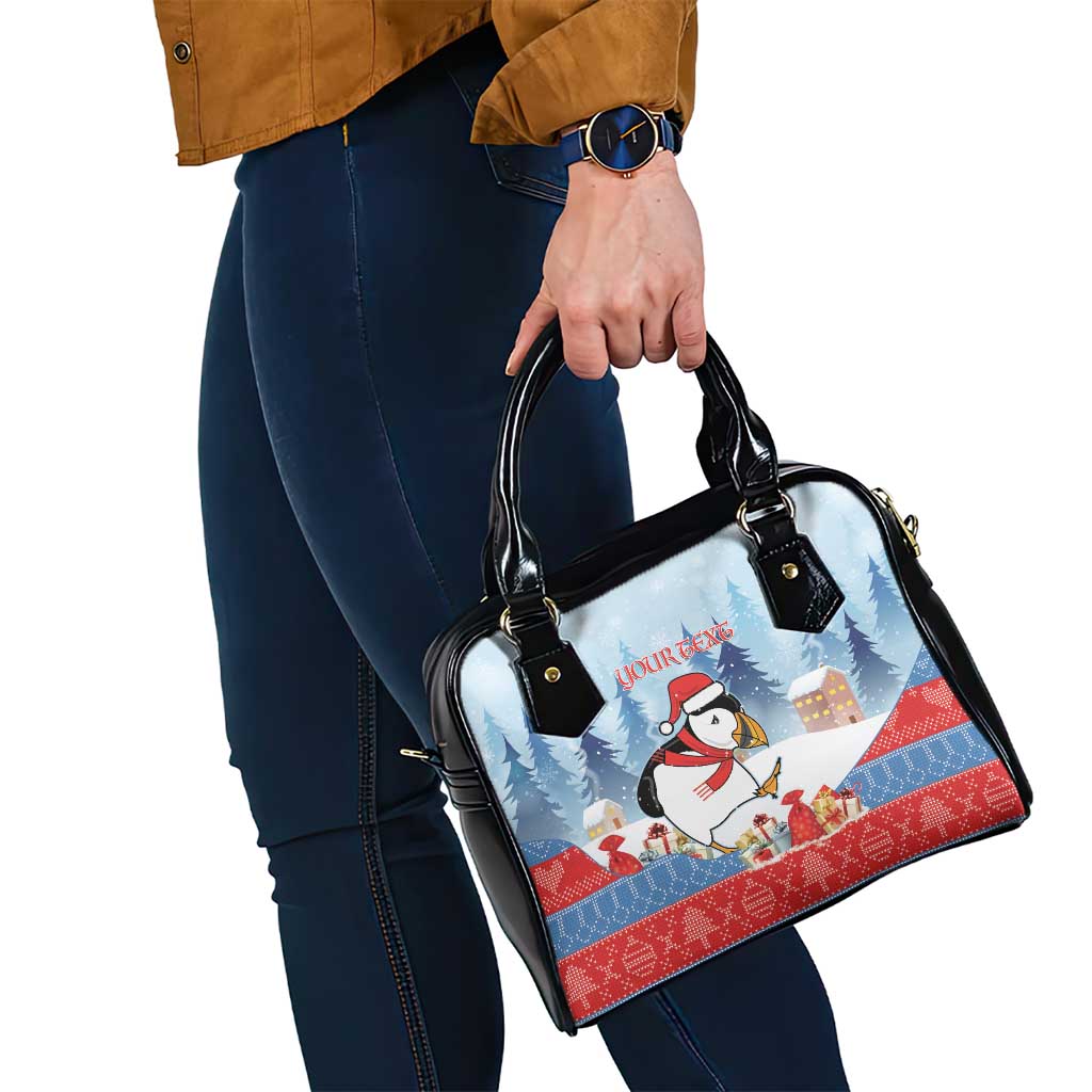 Personalised Puffin Iceland Christmas Shoulder Handbag Merry Xmas Winter Vibes - Wonder Print Shop