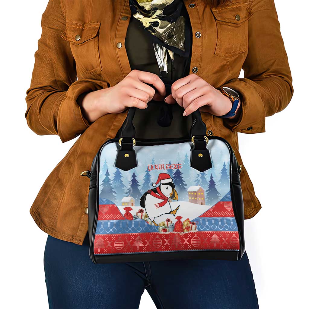 Personalised Puffin Iceland Christmas Shoulder Handbag Merry Xmas Winter Vibes - Wonder Print Shop