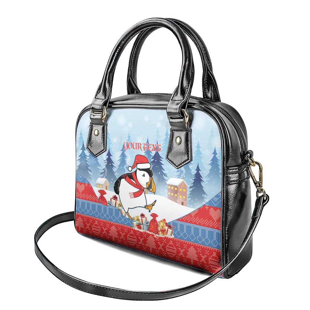 Personalised Puffin Iceland Christmas Shoulder Handbag Merry Xmas Winter Vibes - Wonder Print Shop
