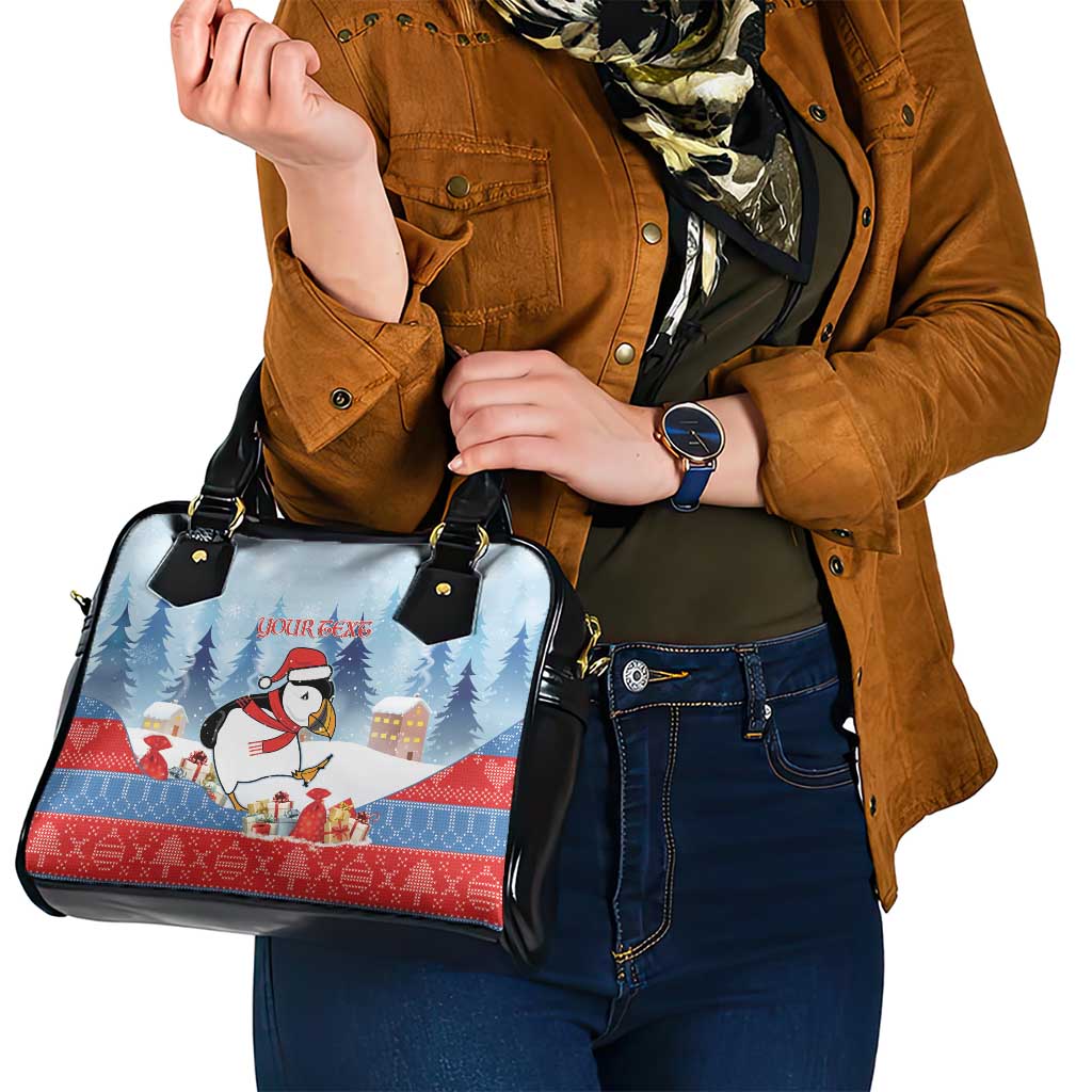Personalised Puffin Iceland Christmas Shoulder Handbag Merry Xmas Winter Vibes - Wonder Print Shop