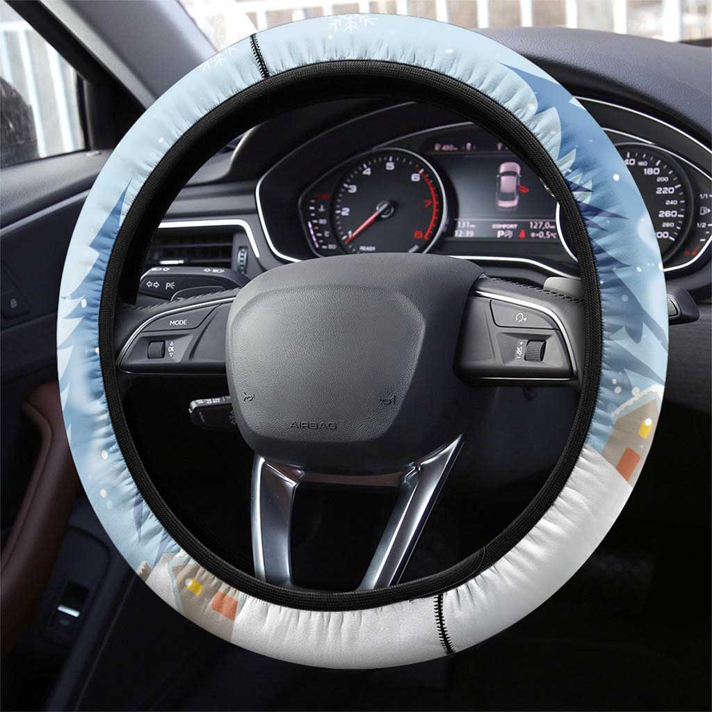 Puffin Iceland Christmas Steering Wheel Cover Merry Xmas Winter Vibes - Wonder Print Shop