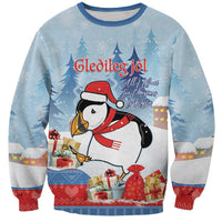Personalised Puffin Iceland Christmas Sweatshirt Merry Xmas Winter Vibes - Wonder Print Shop
