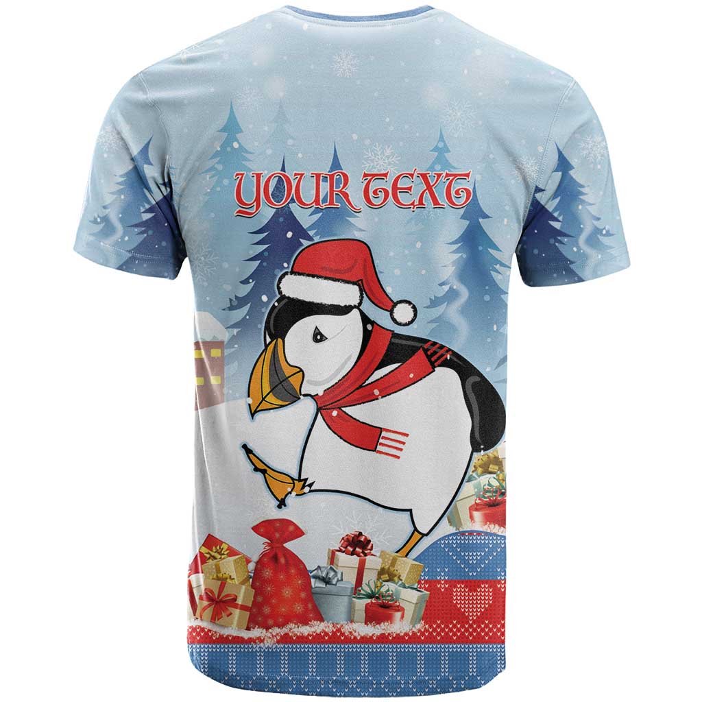 Personalised Puffin Iceland Christmas T Shirt Merry Xmas Winter Vibes - Wonder Print Shop