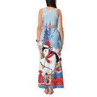 Personalised Puffin Iceland Christmas Tank Maxi Dress Merry Xmas Winter Vibes - Wonder Print Shop