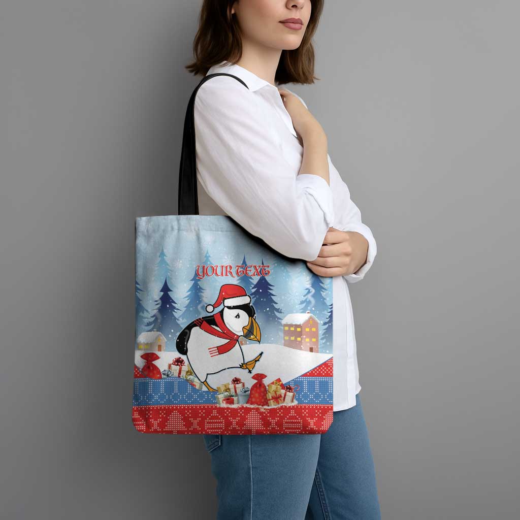 Personalised Puffin Iceland Christmas Tote Bag Merry Xmas Winter Vibes - Wonder Print Shop