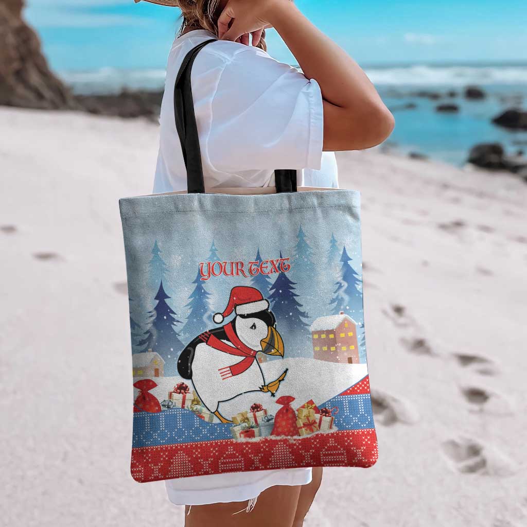 Personalised Puffin Iceland Christmas Tote Bag Merry Xmas Winter Vibes - Wonder Print Shop