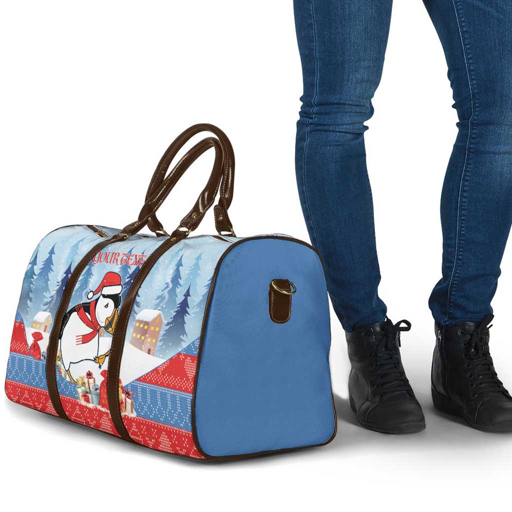 Personalised Puffin Iceland Christmas Travel Bag Merry Xmas Winter Vibes - Wonder Print Shop