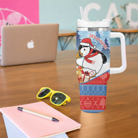 Personalised Puffin Iceland Christmas Tumbler With Handle Merry Xmas Winter Vibes - Wonder Print Shop