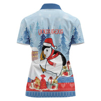 Personalised Puffin Iceland Christmas Women Polo Shirt Merry Xmas Winter Vibes - Wonder Print Shop