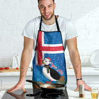 Personalised Iceland Christmas Apron Puffin Santa Winter Flag Style - Wonder Print Shop