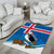 Personalised Iceland Christmas Area Rug Puffin Santa Winter Flag Style - Wonder Print Shop
