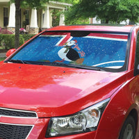 Personalised Iceland Christmas Auto Sun Shade Puffin Santa Winter Flag Style - Wonder Print Shop