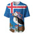 Personalised Iceland Christmas Baseball Jersey Puffin Santa Winter Flag Style - Wonder Print Shop