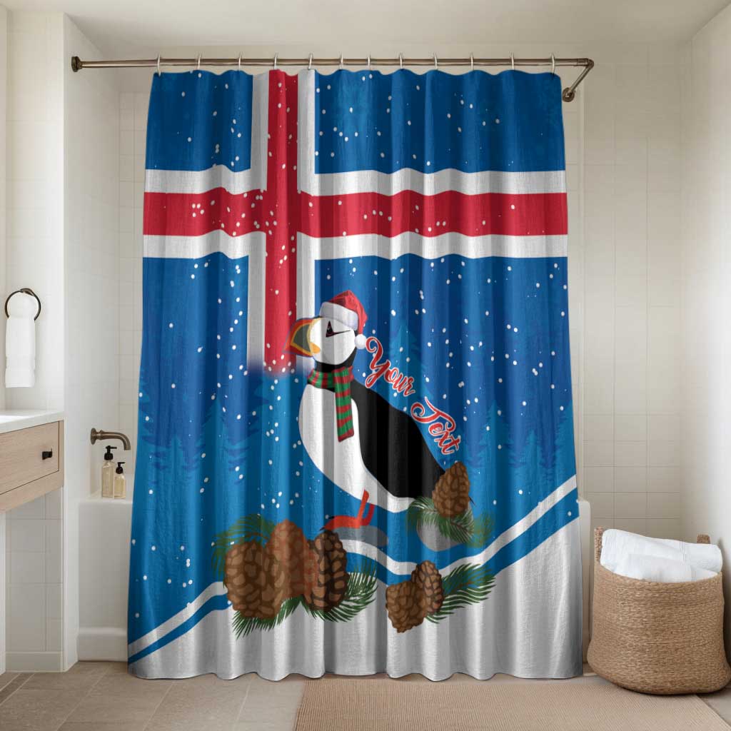 Personalised Iceland Christmas Bathroom Set Puffin Santa Winter Flag Style - Wonder Print Shop
